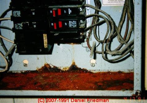 can.rust on electrical box.be drom.leakeage|rust in electrical panels.